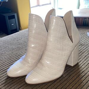Steve Madden Croc-Patterned Ankle Booties